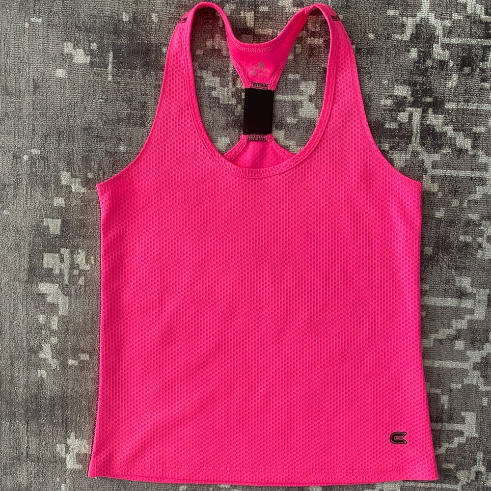 Colosseum Women’s XS Neon Pink Mesh Racerback Athletic Tank Top